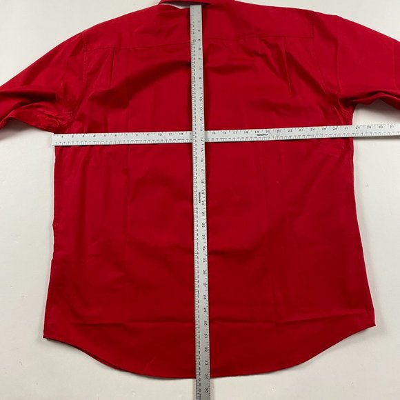 NWT Caterpillar CAT The Rental Store Button Down Shirt Mens 2XL Red Cotton XXL - Picture 9 of 13